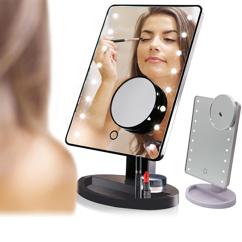 Rotating Makeup Mirror with Lamp